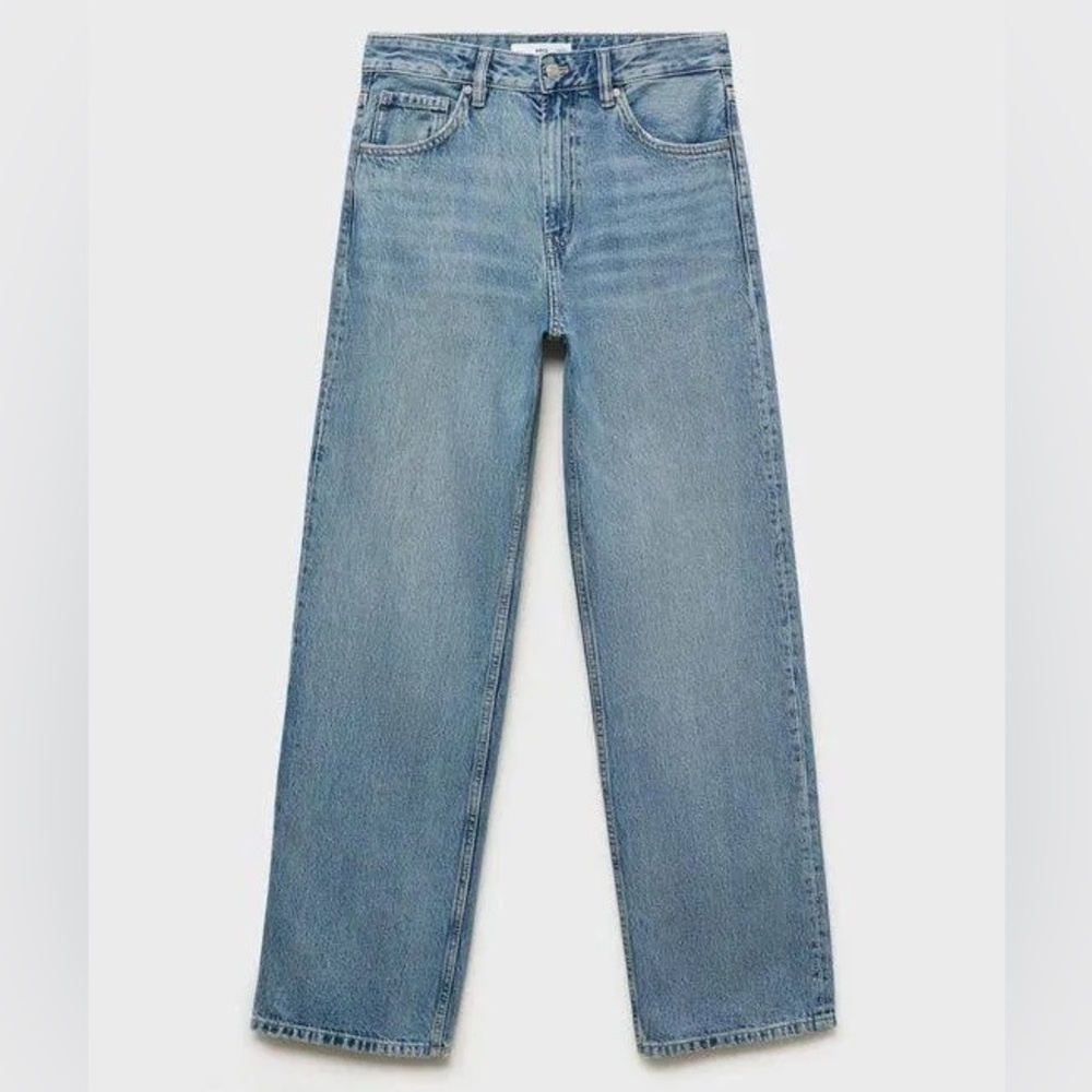 Mango Miami Mid-Rise Straight Fit Jeans